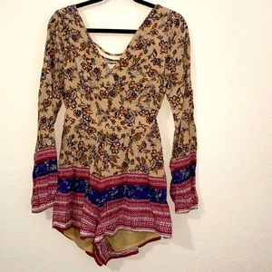 Printed Onetheland romper. Size small.